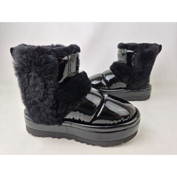 UGG Women's Black Classic Chillapeak Shine Boots Size 5 US 1151630 - Picture 4 of 7